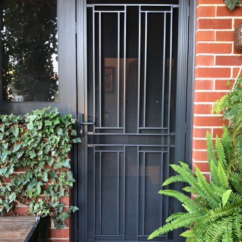 metal security screen door