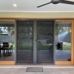 Wooden Security double doors with invisi-gard mesh